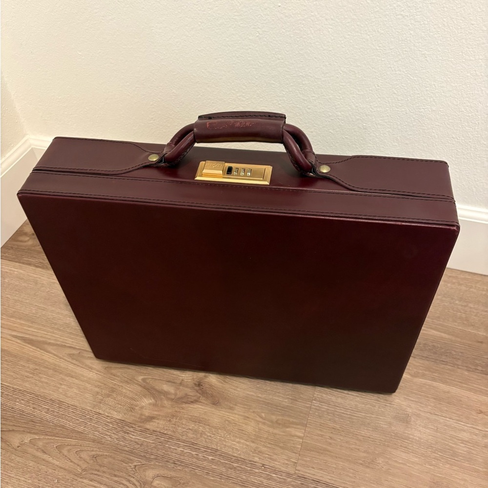 Hartman Brown Leather Briefcase brand new